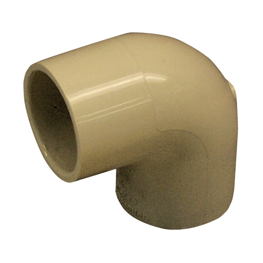 T00110D Pipe Elbow, 3/4 in, Slip, 90 deg Angle, CPVC, Tan, SCH 40 Schedule