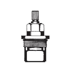 Lasco S-168-1 Hot Stem Assembly, 3/4 in Connection, Brass/Ceramic, For: Kohler Faucets