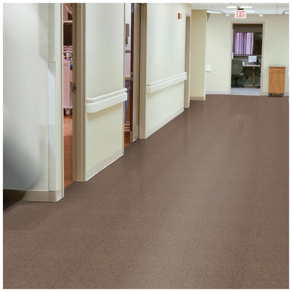 Armstrong Flooring Fast Start Standard Excelon Imperial Texture 57504 Vinyl Tile, 12 in L Tile, 12 in W Tile, Chocolate - 2