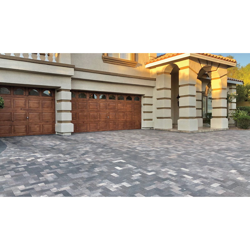PAVESTONE Holland 217-CHOCO Paver, 7.87 in L, 3.94 in W, Rectangular, Concrete, Charcoal - 2