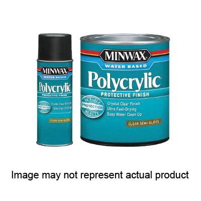63333 Polycrylic Protective Finish, Satin, Clear, 1 qt Can