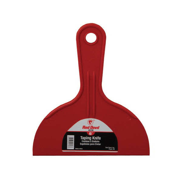 Red Devil 4700 Promotional 4726 Taping Knife, 6 in W Blade, Plastic Blade, Plastic Handle