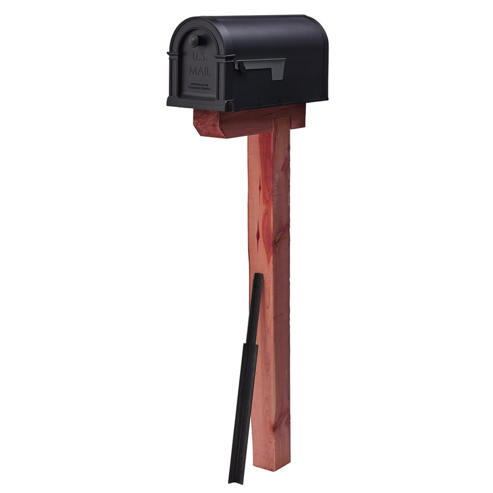 Gibraltar Mailboxes DPK00000 Mailbox Post, 16 in L, 6 in W, 43.3 in H, Cedar Wood, Natural - 2