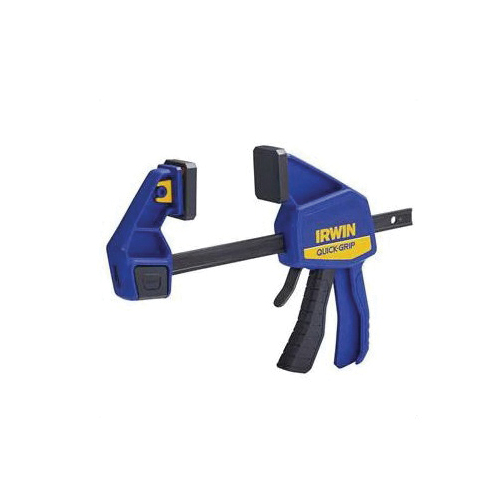 Irwin QUICK-GRIP 1964718 Medium-Duty Bar Clamp/Spreader, 300 lb, 12 in Max Opening Size, 3-3/16 in D Throat