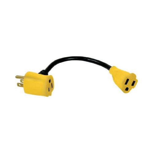 Master Electrician KAB-3P Pigtail Outlet Adapter, Black/Yellow