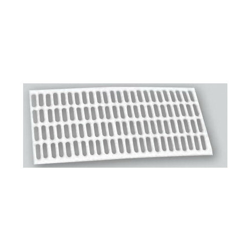 Amerimax T0402 Leaf Guard, 5 ft L, 4-1/2 in W, Vinyl, White - 1