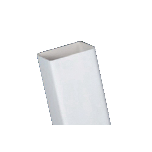 T0583 Downspout, 2 in W, 10 ft L, Vinyl, White