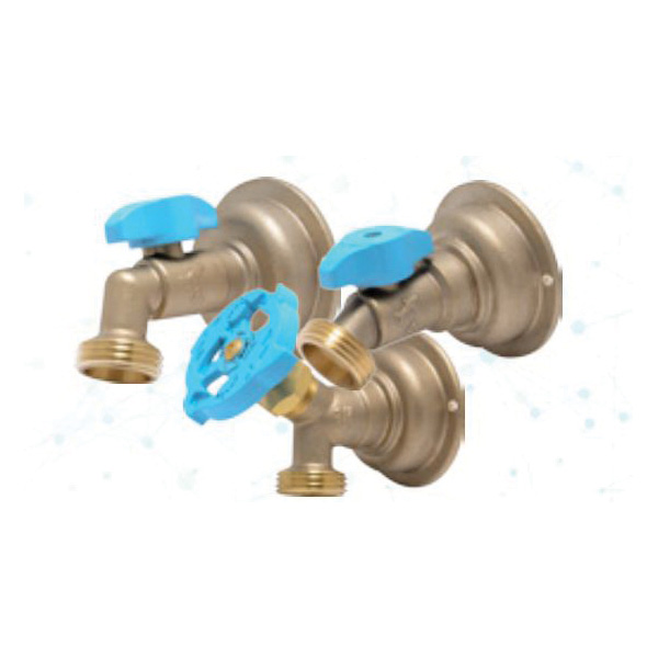 24632LF Hose Bibb, 1/2 x 3/4 in Connection, MHT, 200 psi Pressure, Multi-Turn Lever Actuator, Brass Body