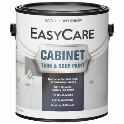 EasyCare CABSEN-GL Cabinet/Door and Trim Paint, Water Base, Satin Sheen, Neutral, 1 gal