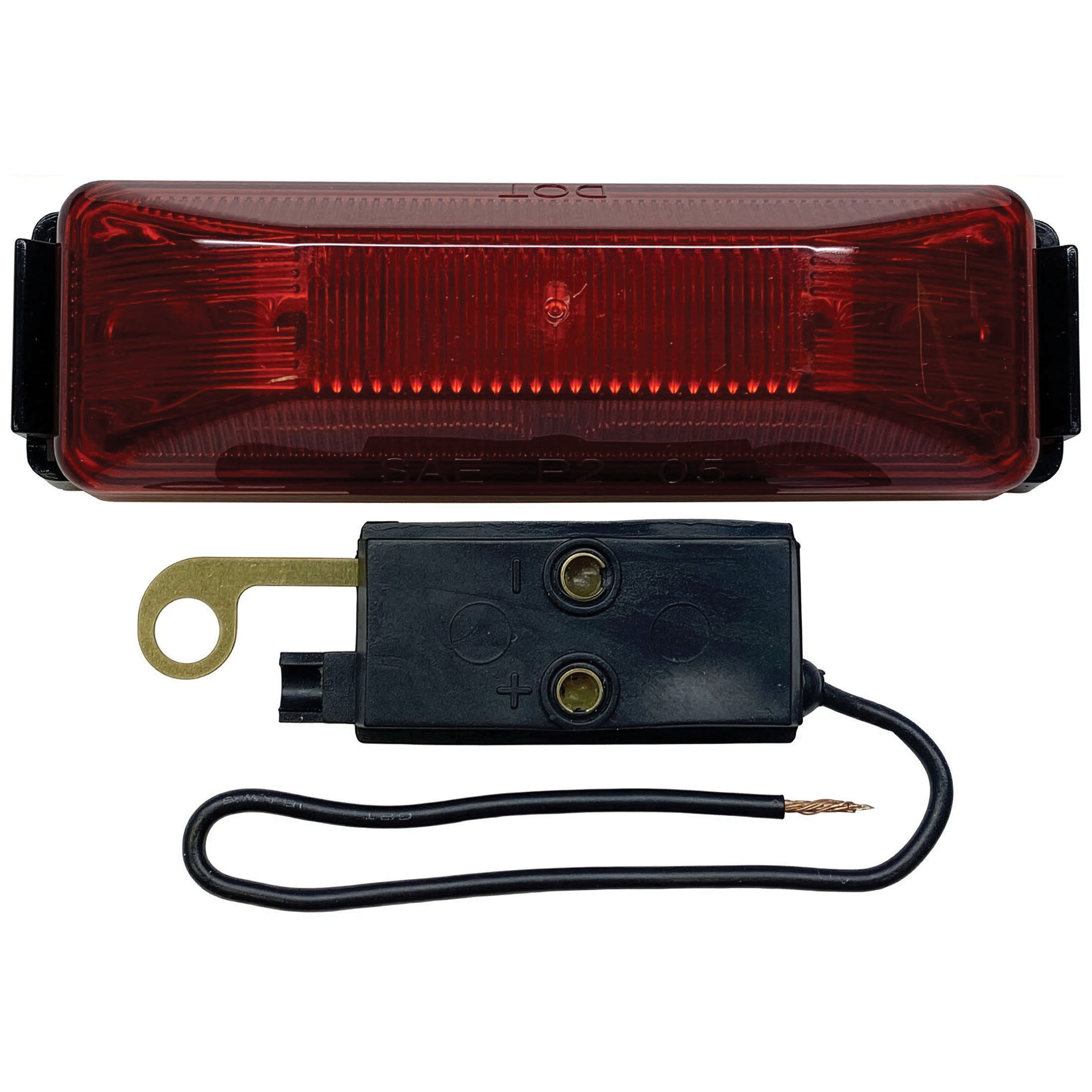 V161KR Side Marker/Clearance Light, 9 to 16 V, LED Lamp, Red Lens, Plastic Housing Material, Grommet Mounting