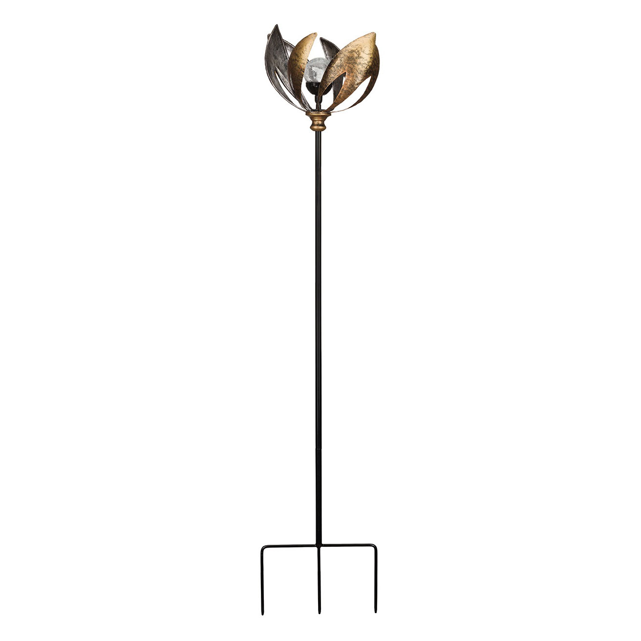 Regal Art & Gift 12749 Wind Spinner, 13 in H, Glass/Metal, Powder Coated, Galvanized/Gold - 1