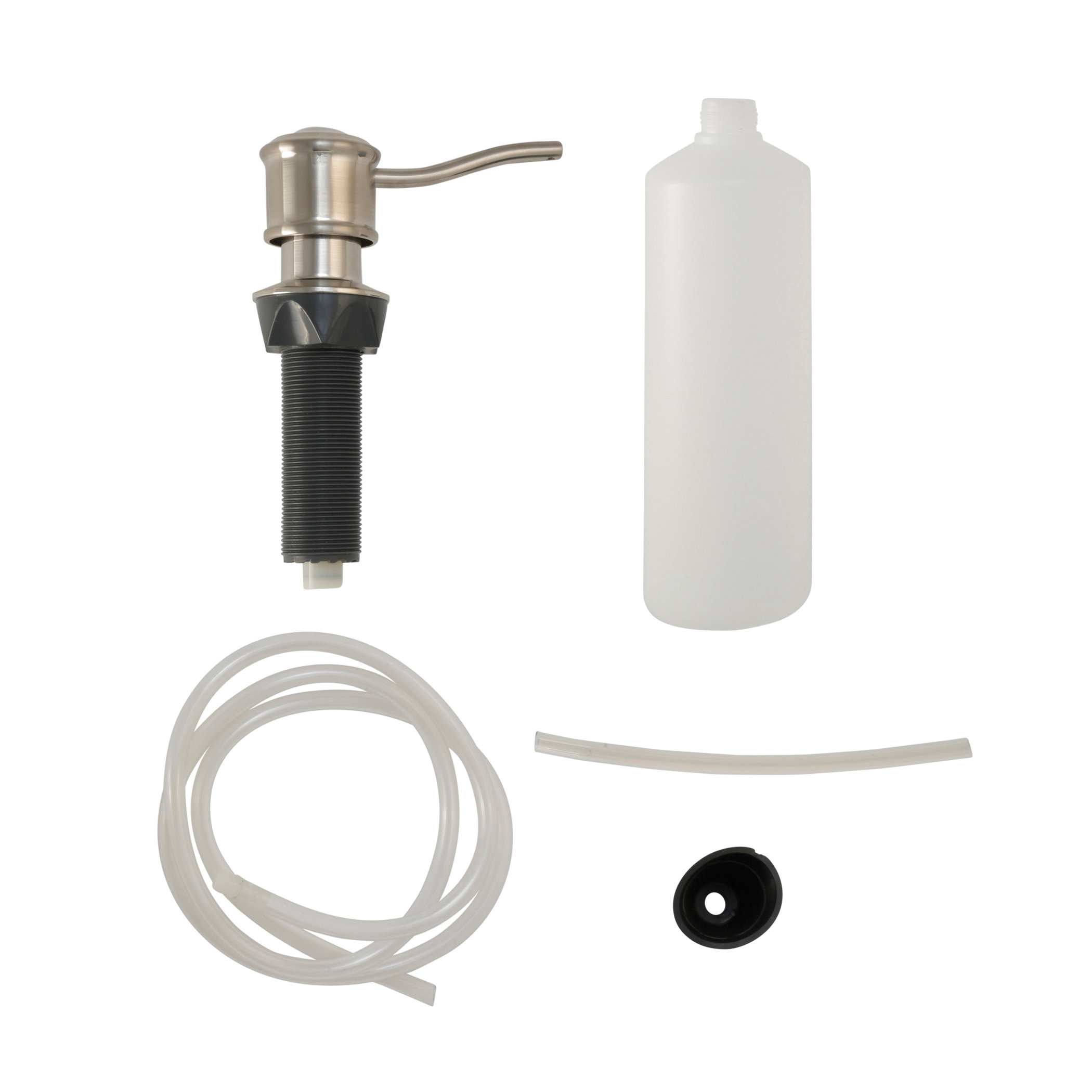 Danco 10040 Soap Dispenser with Curved Nozzle, Metal, Brushed Nickel-Plated - 4