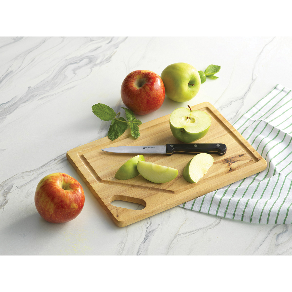 Goodcook 10088 Cutting Board, 12 in L, 8 in W, Hardwood - 3