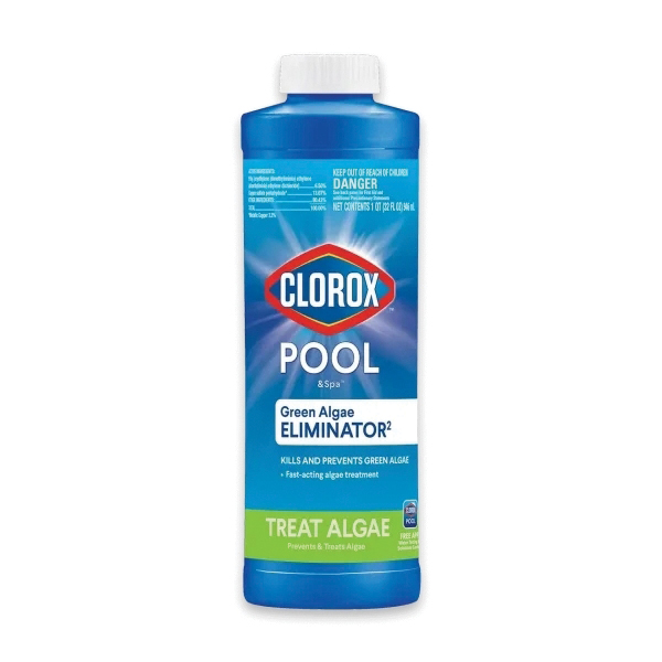 Clorox 42232CLX Algae Eliminator, 32 oz, Liquid, Slight, Blue/Green