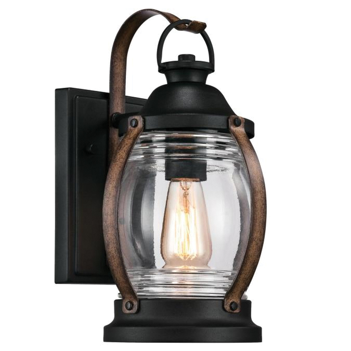 6335100 Wall Fixture, LED Lamp, Black Fixture, Barnwood Fixture