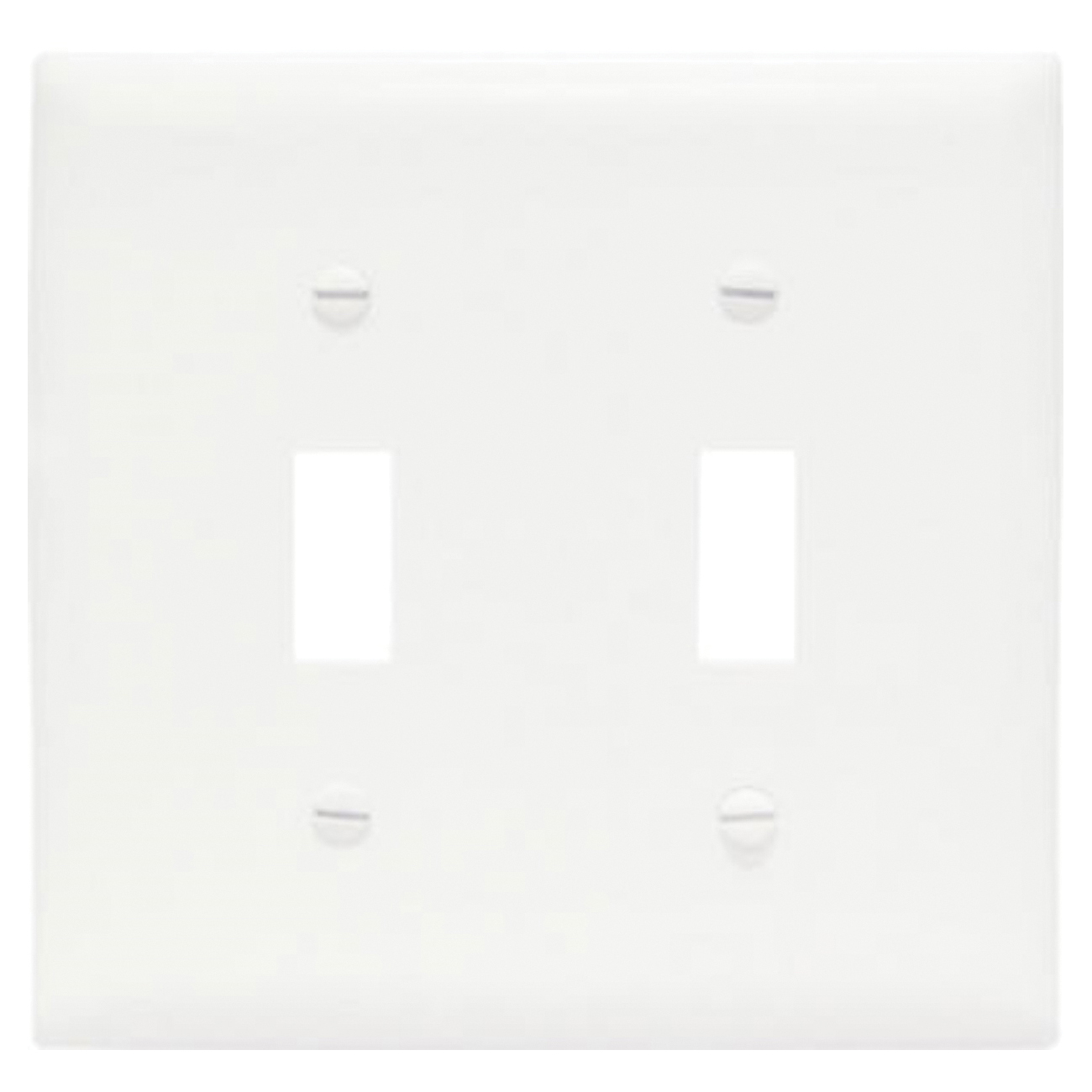 TPJ2WCC10 Wallplate, 4.93 in L, 4.87 in W, 2 -Gang, Nylon, White