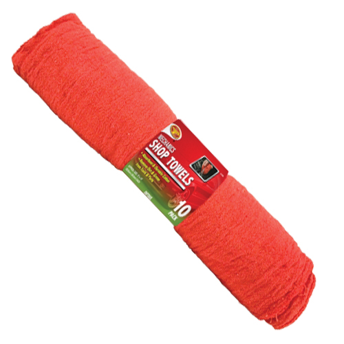 Detailer's Choice 3-5368 Shop Towel, Red, 13 x 14 in, Cotton