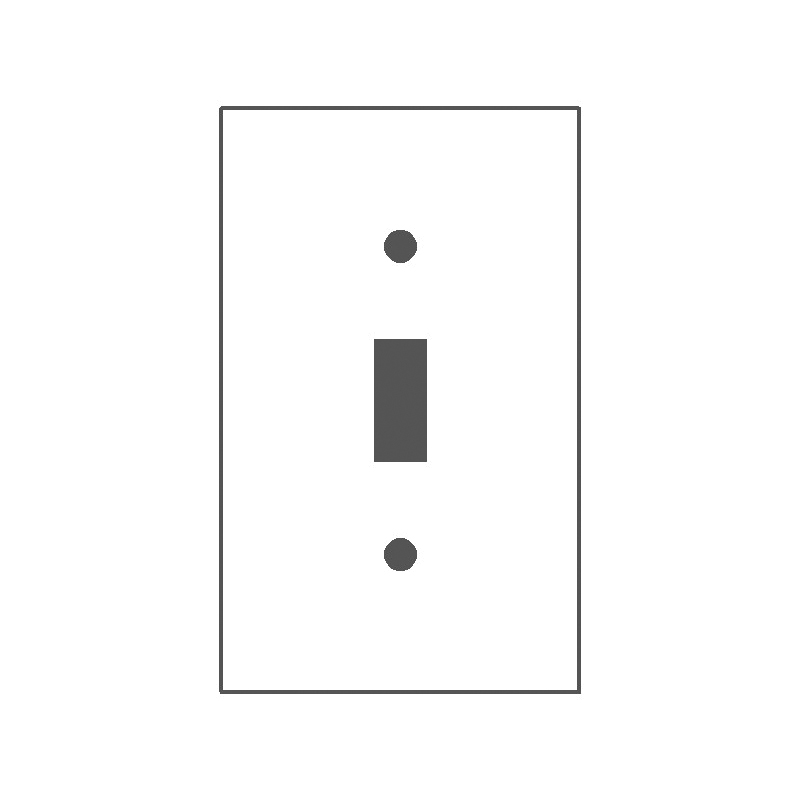 Mulberry 86071 Wallplate, 4-1/2 in L, 2-3/4 in W, 1 -Gang, Steel, White, Semi-Gloss