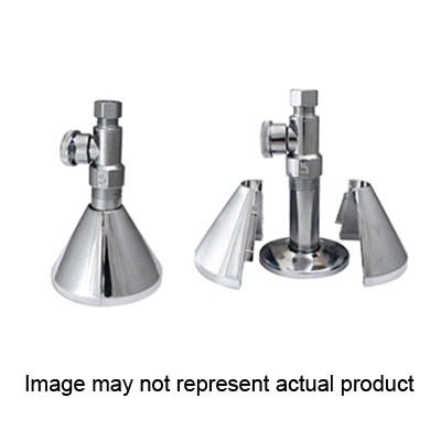 K857-20 Clip-On Deep Flange, 1/2 in Connection, Plastic, Chrome-Plated