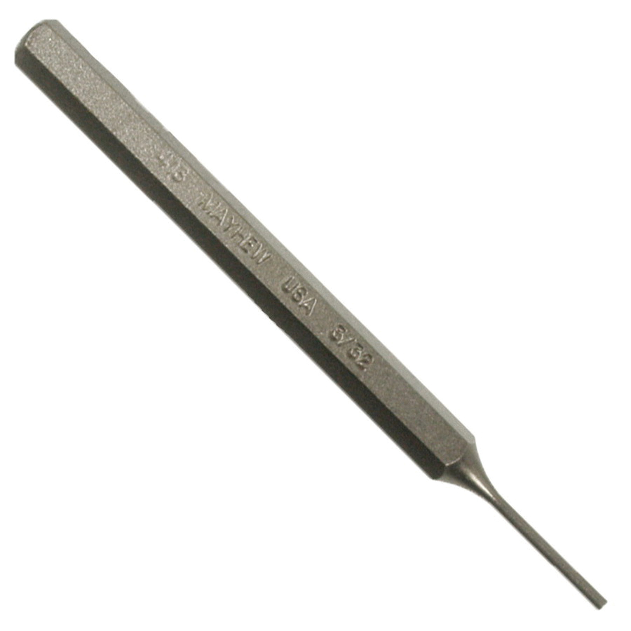 42002 Pin Punch, 3/32 in Tip, 4-1/2 in L, Steel