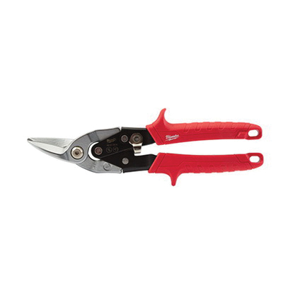 48-22-4510 Aviation Snip, 10 in OAL, 5 in L Cut, Left, Straight Cut, Steel Blade, Ergonomic Handle, Red Handle