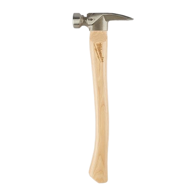 48-22-9419 Framing Hammer, 19 oz Head, Curved Claw, Milled Head, Metal Head, 16.063 in OAL