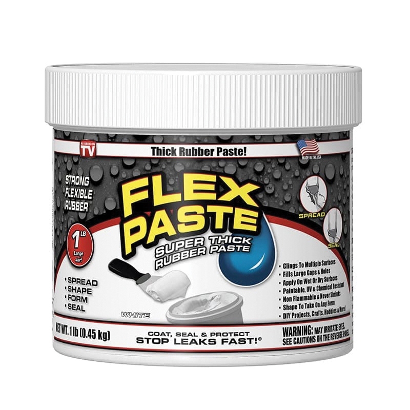PFSWHTR16 Rubberized Adhesive, White, 1 lb Jar