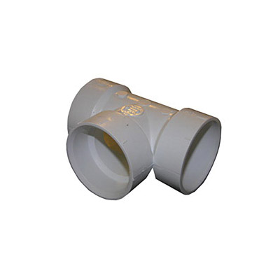 Lasco 25-9602 Pipe Tee, 2 in, Hub, PVC