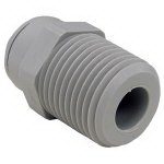 Lasco 19-6019 Pipe Adapter, 3/8 x 1/2 in, Tube x MIP, Plastic, 100 to 170 psi Pressure