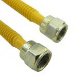 Lasco 10-1265 Gas Connector, 3/8 x 3/8 in, Female Flare x Female Flare, Polymer-Coated, 24 in L