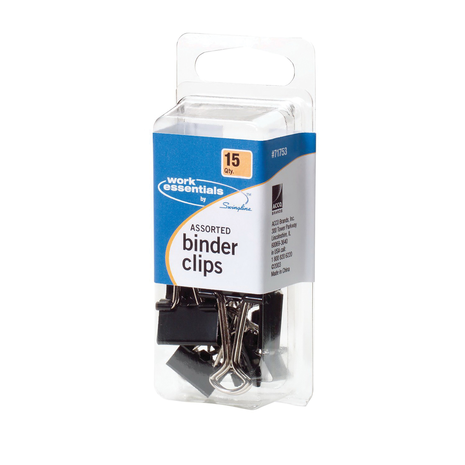 Wilson Jones S7071753 Binder Clip Assortment