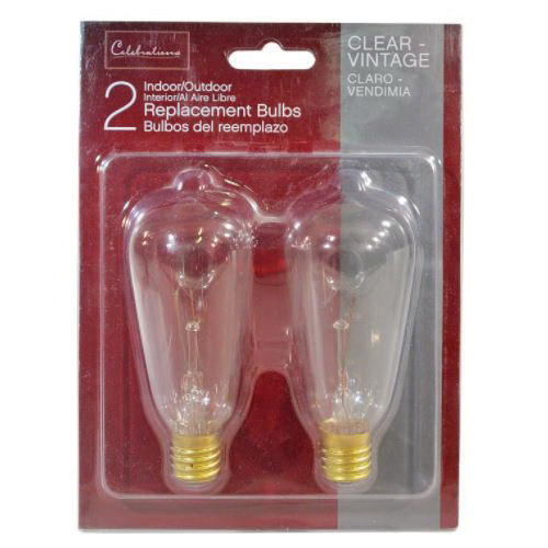 Celebrations Replacement Christmas Light Bulb, SEASONAL, 9 W, C9 Lamp Base, Incandescent Lamp, Clear/Warm White Light - 2