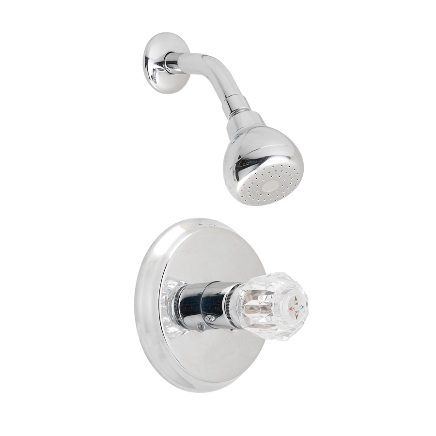 Essentials Series 832X-0501 Shower Faucet, 1.8 gpm, Acrylic, Chrome Plated, Knob Handle, 1-Handle
