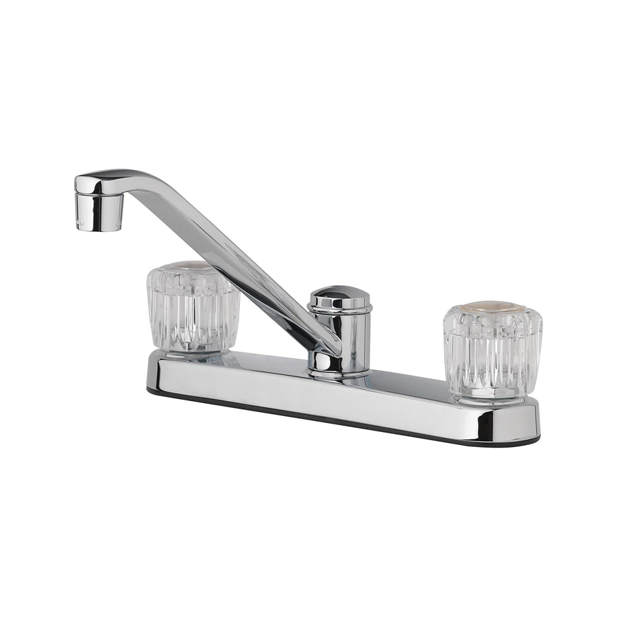 Essentials Series 810N-D4001 Kitchen Faucet, 1.8 gpm, 3-Faucet Hole, Chrome Plated, 8 in Faucet Centers