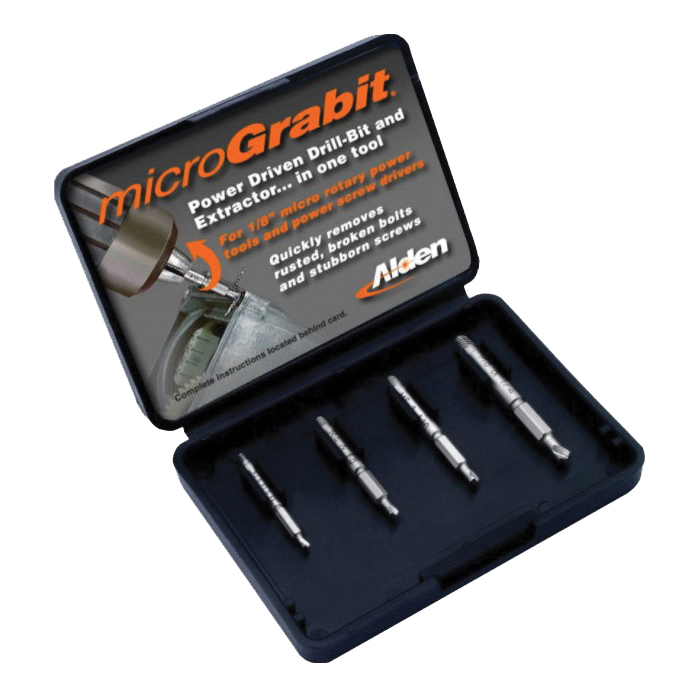 Grabit Pro Micro Series 4507P Broken Bolt Extractor Kit, 4-Piece, High-Strength Steel - 2