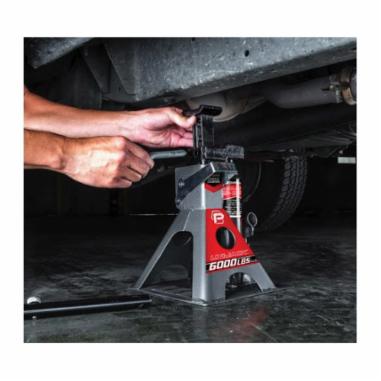 Powerbuilt Unijack 620471 Bottle Jack and Jack Stand, 6000 lb, 11 to 21 in Lift, Steel, Gray