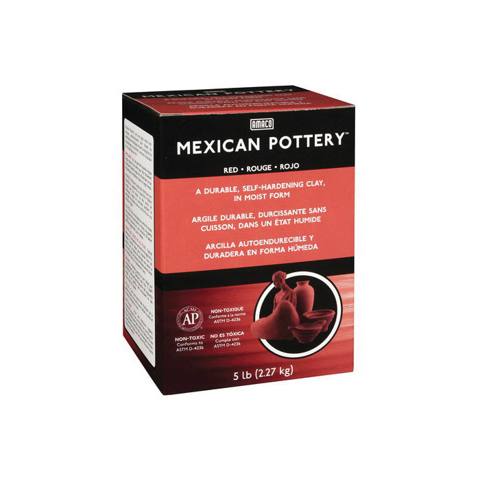 AMACO brent Mexican Pottery 48652C Self-Hardening Clay, Red, 5 lb - 2