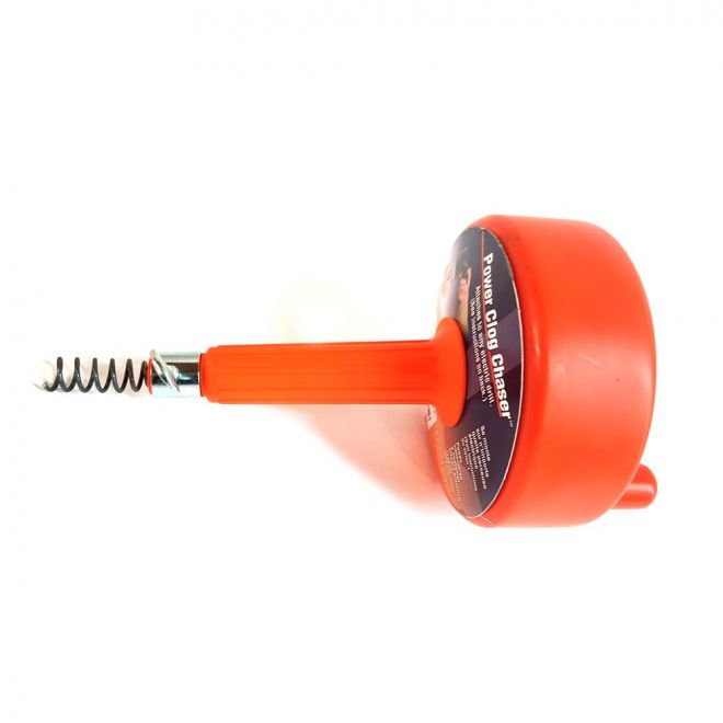Drill Drain Auger, Thrifco Plumbing, Power Clog Chaser, 1/4 in Dia Cable, 25 ft L Cable - 2