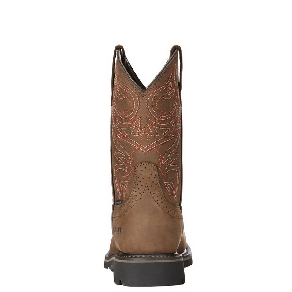 Ariat Sierra Series 10023056 10.5EE Work Boots, 10.5, EE W, Oily Distressed Brown, Leather