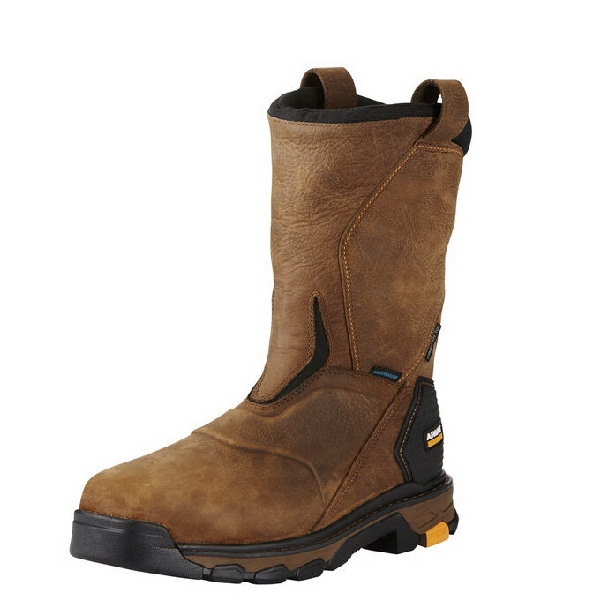 Ariat 10020081 10D Work Boots, Intrepid, D W, 10, Rye Brown, Leather