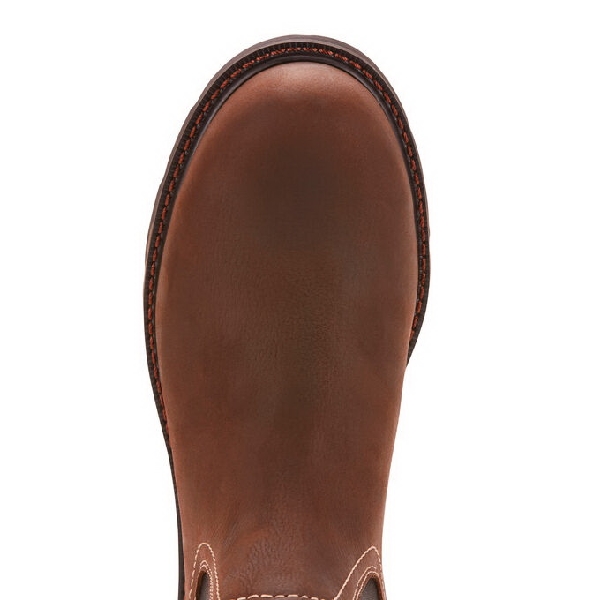 Ariat 10024983 9D Work Boots, Groundbreaker, D W, 9, Dark Brown, Leather, Steel Toe