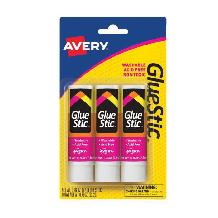 Avery Glue Stic 164 Permanent Adhesive Stick, White, 0.26 oz