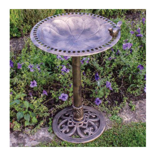 Backyard Expressions 912449 Bird Bath, Plastic/Resin, 19.9 in Dia