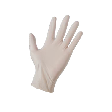 23591-110 Disposable Gloves, M, Latex, Powdered, Off-White