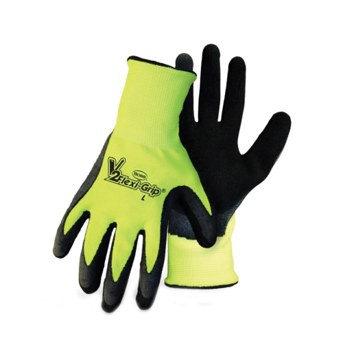 8412L-3 Work Gloves, L, Latex, Fluorescent