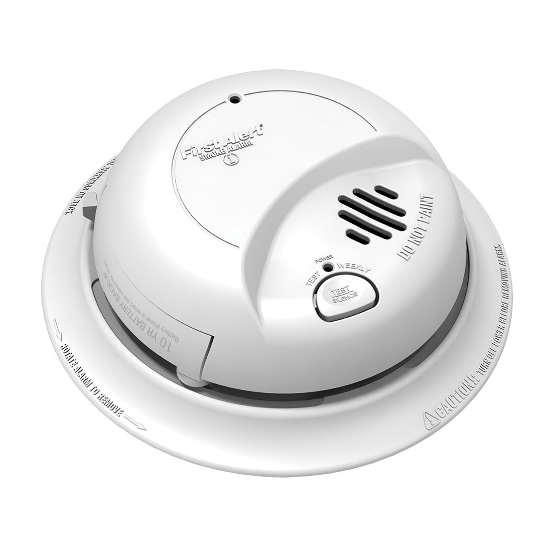 9120LBL Smoke Alarm, Ionization Sensor, 85 dB, White