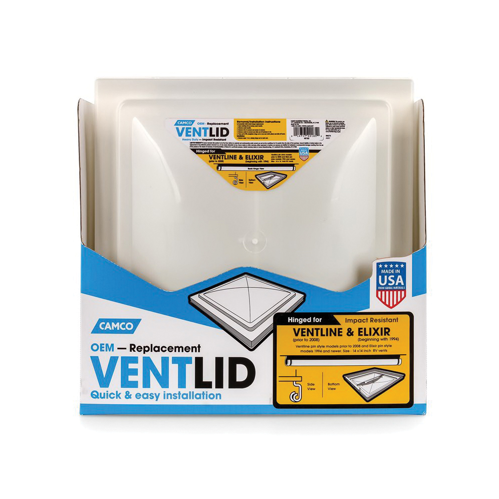 40185 Vent Lid, Polypropylene, White