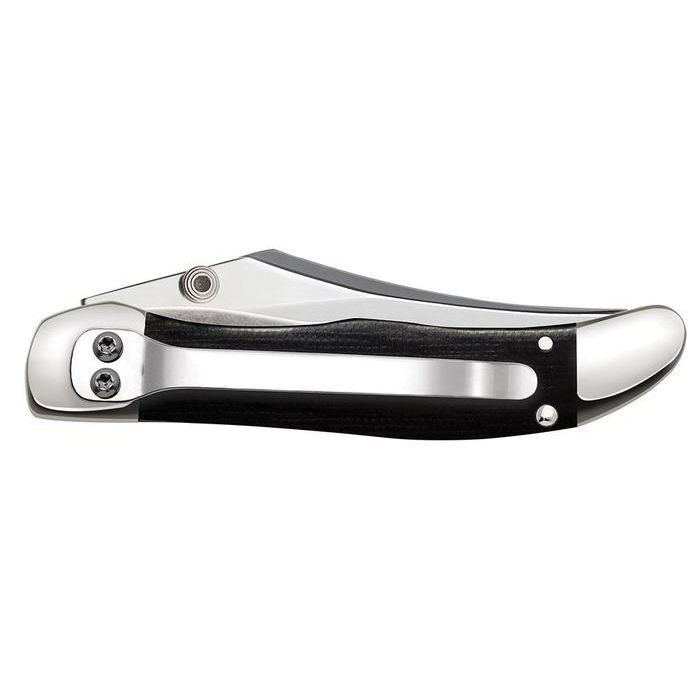 Case XX 23138 Mid-Folding Hunter Knife, Clip Point Blade, Mirror Polished Blade, 1-Blade, Smooth Handle, Black Handle