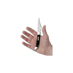 Case XX 23138 Mid-Folding Hunter Knife, Clip Point Blade, Mirror Polished Blade, 1-Blade, Smooth Handle, Black Handle