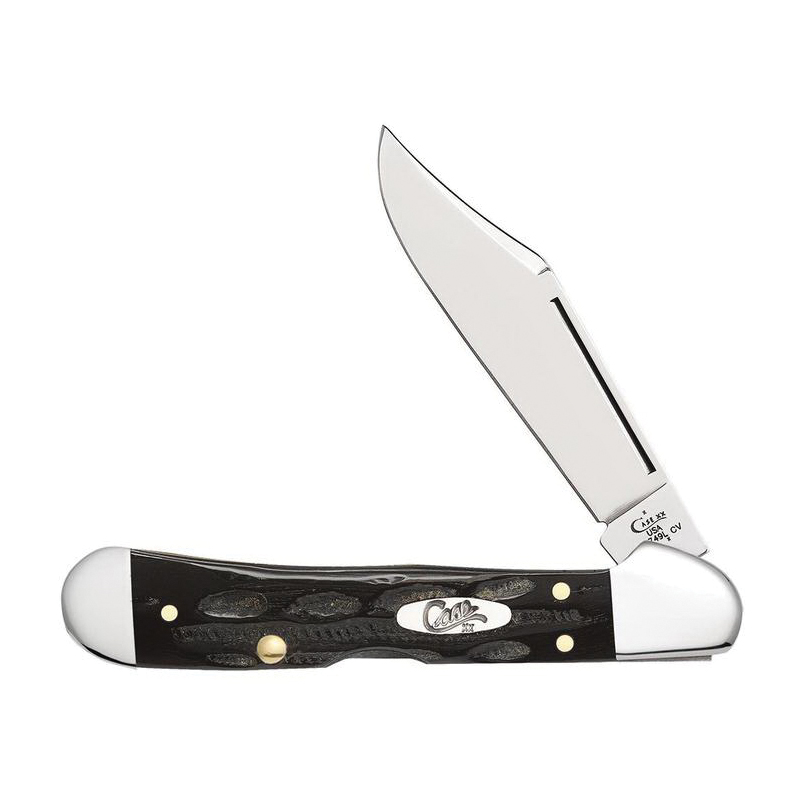 Case XX 65022 Mini Copperlock Folding Knife, 2.72 in L Blade, BH1749L Stainless Steel Blade, 1-Blade, Black Handle